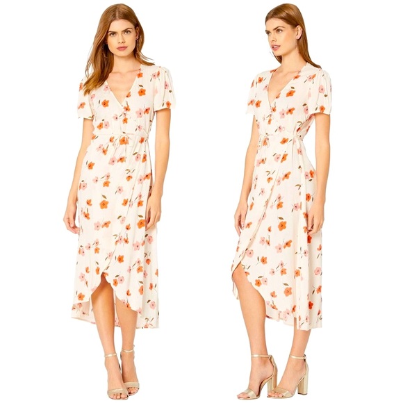 Billabong Floral Fields Wrap Dress 𑁍 - Picture 2 of 7